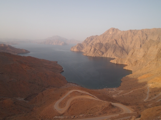 From above: the "fjords of Arabia" in Musandam, Oman
